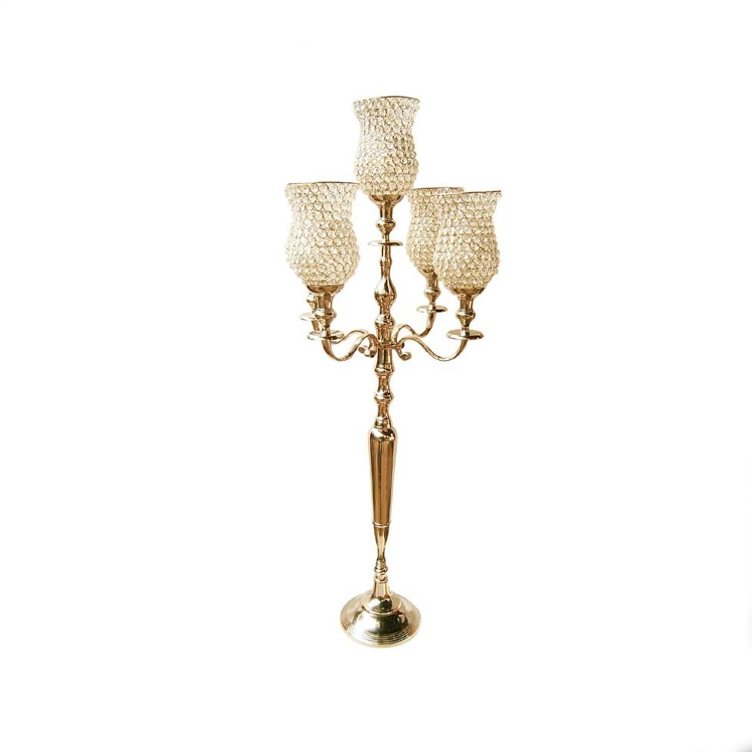  5 LIGHT CRYSTAL CANDLE STAND