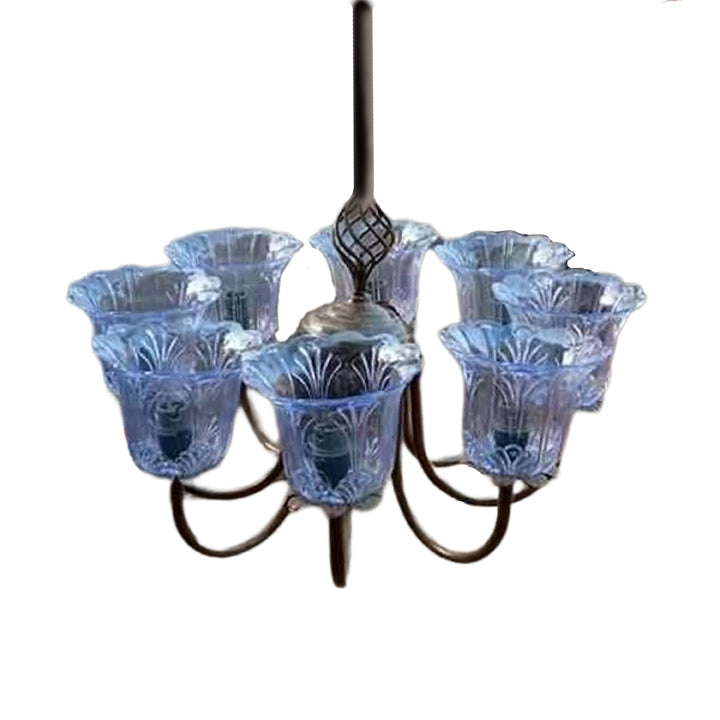 METAL 8 LIGHT CUP CHANDELIER