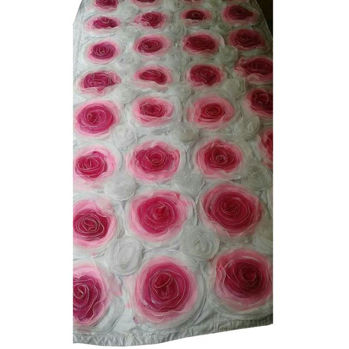 NET CLOTH ROSE FLOWERS PANEL