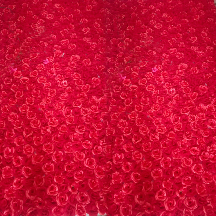 RED ROSE FLOWERS WALL PANEL