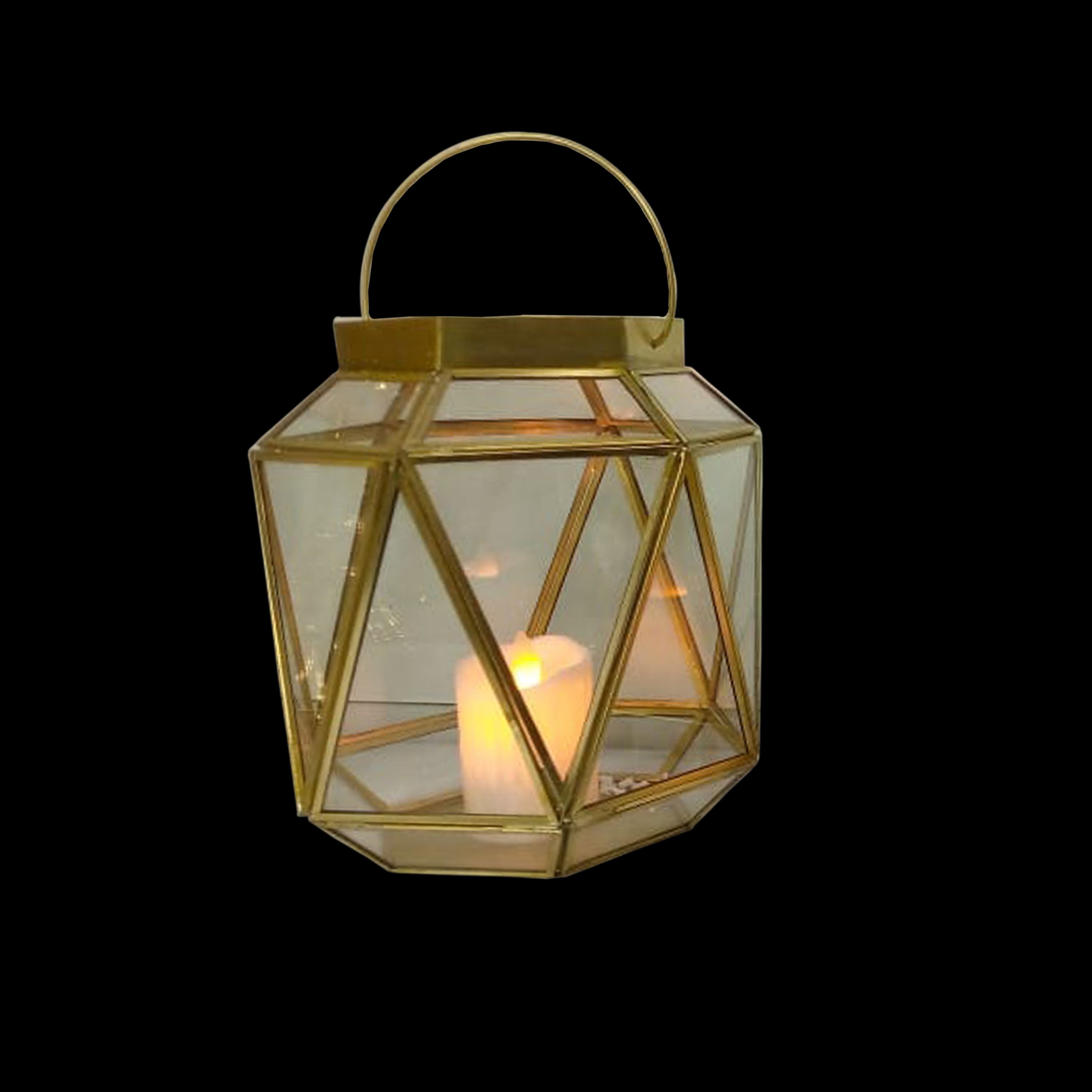 HANGING CUT GLASS LAMP