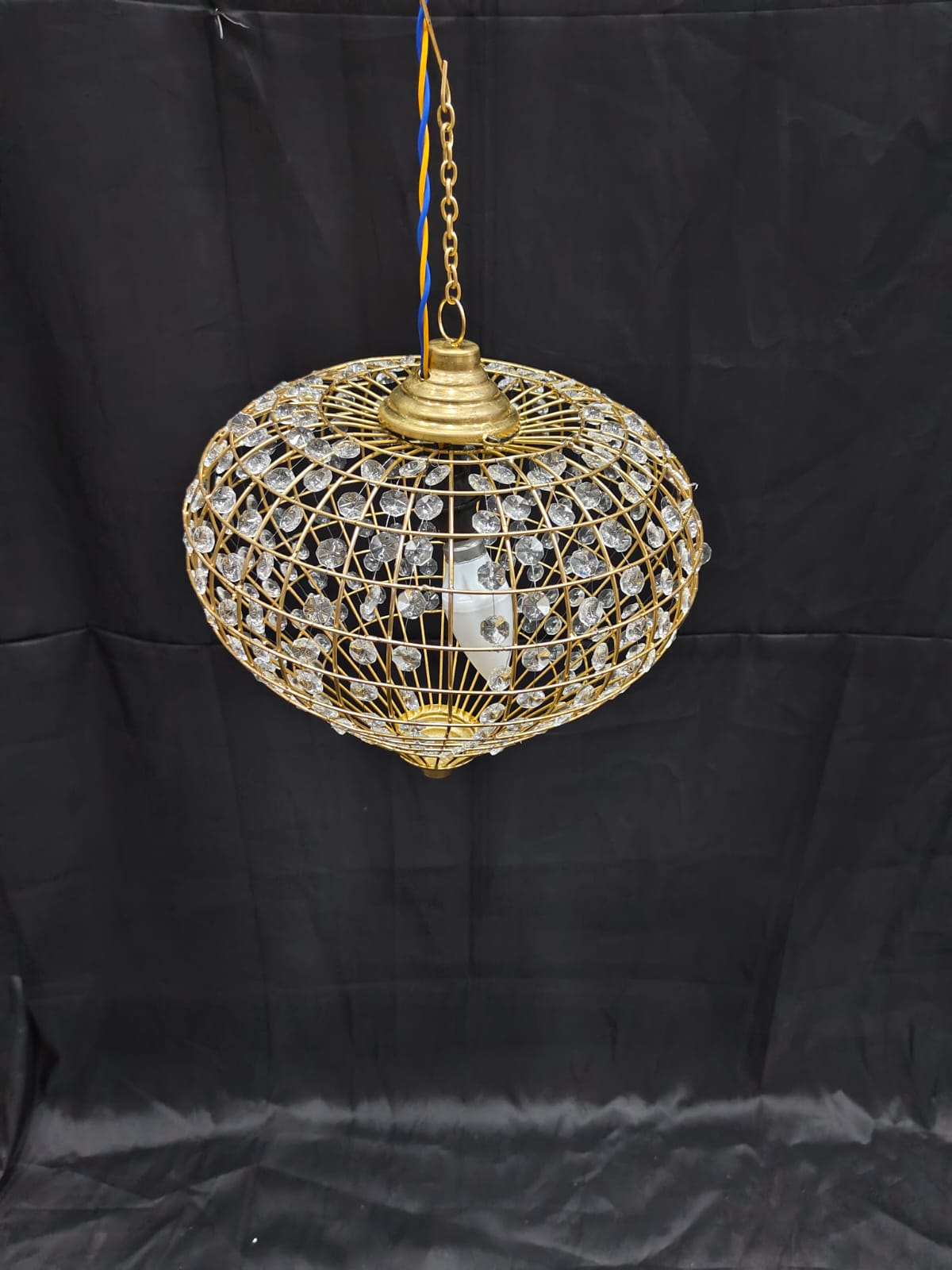 SINGLE LIGHT CRYSTAL HANGING LAMP