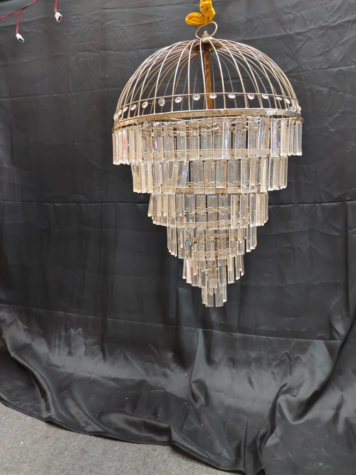 CRISTAL AND PATRI DOME CHANDELIER