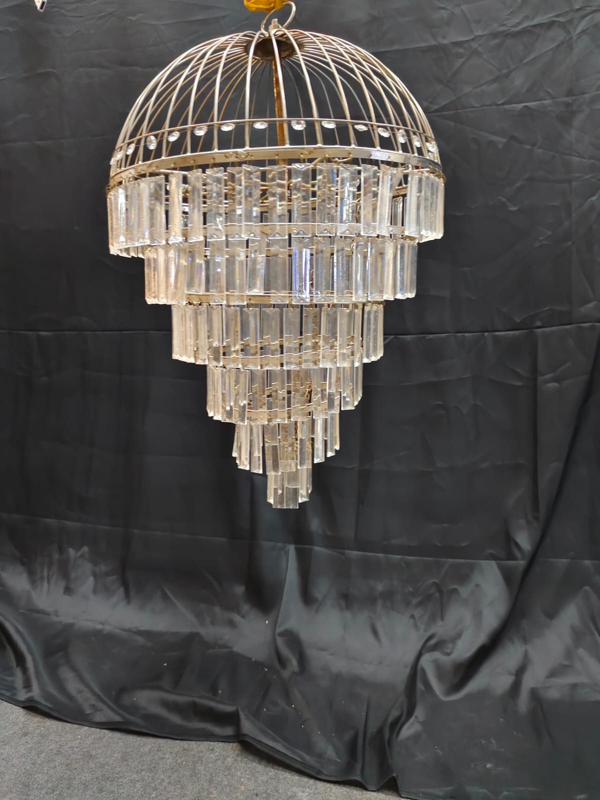 CRISTAL AND PATRI DOME CHANDELIER