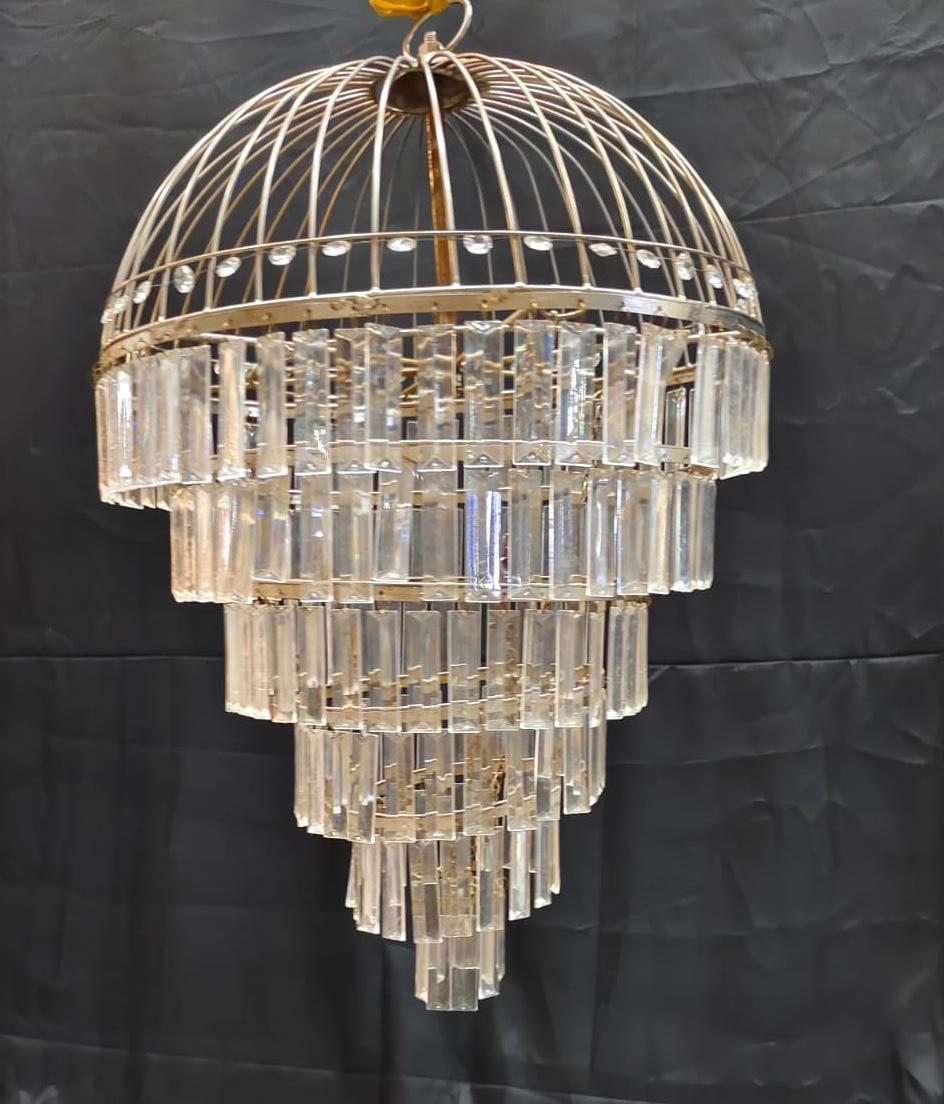 CRISTAL AND PATRI DOME CHANDELIER