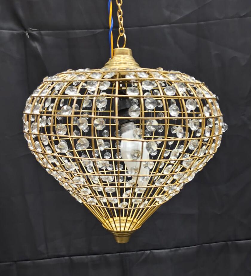 SINGLE LIGHT CRYSTAL HANGING LAMP