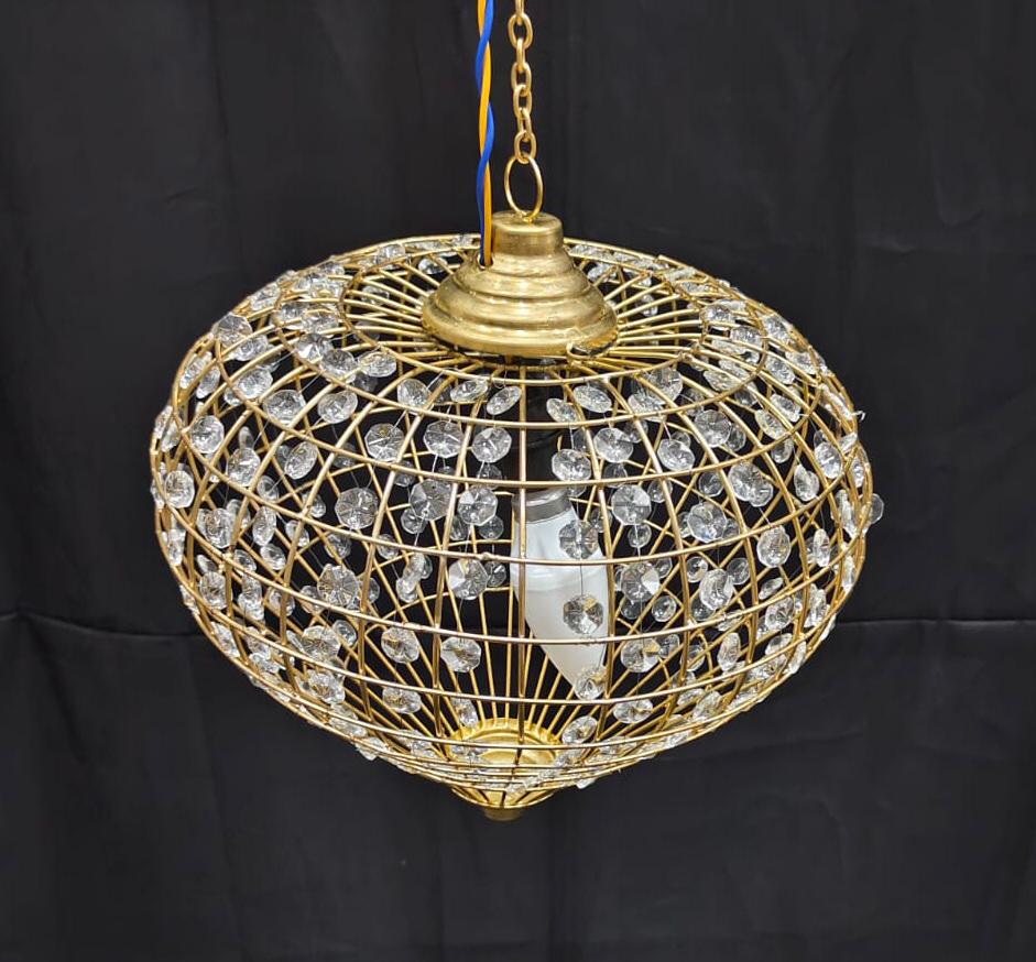 SINGLE LIGHT CRYSTAL HANGING LAMP