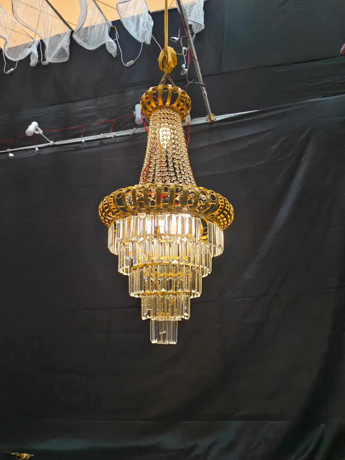 PATRI AND CRYSTAL CHANDELIER