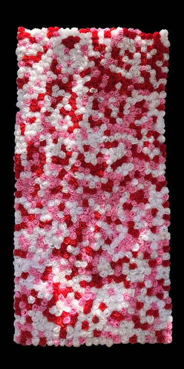 CARNITION RED, PINK AND WHITE  WALL PANEL