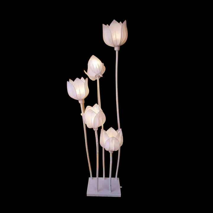 5 LIGHT LOTUS FLOWERS LIGHT STAND